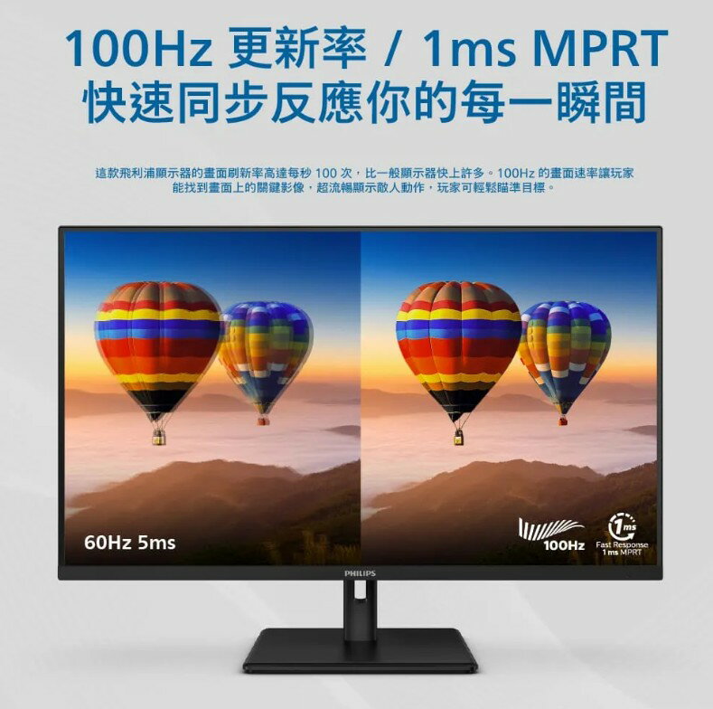 PHILIPS 飛利浦 32E1N1100L 32吋 VA 100Hz 螢幕 電腦螢幕 3