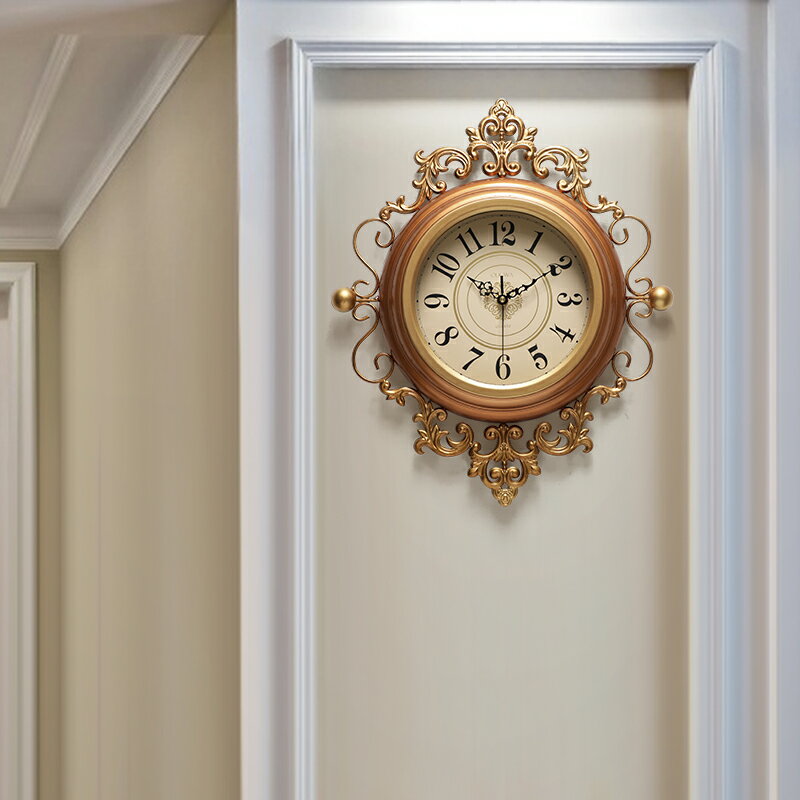 美式掛鐘時尚潮流時鐘歐式客廳裝飾掛表創意家用復古藝術個性鐘表