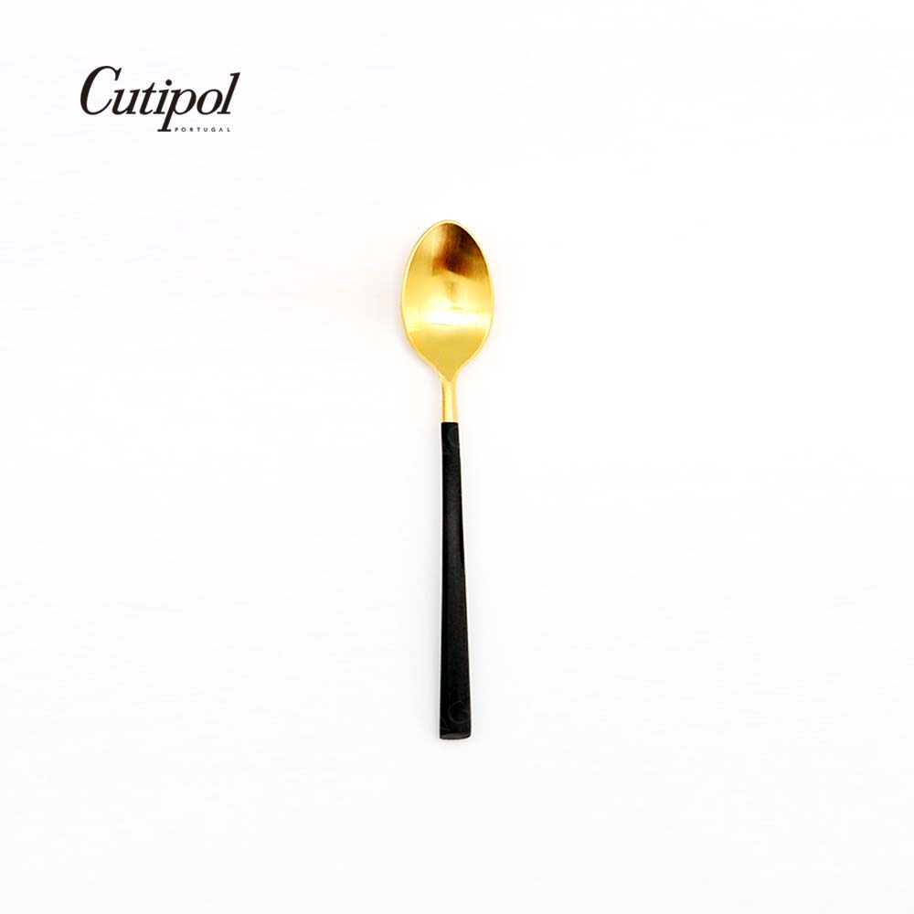 葡萄牙 Cutipol NOOR系列個人餐具-13cm咖啡匙(黑金)