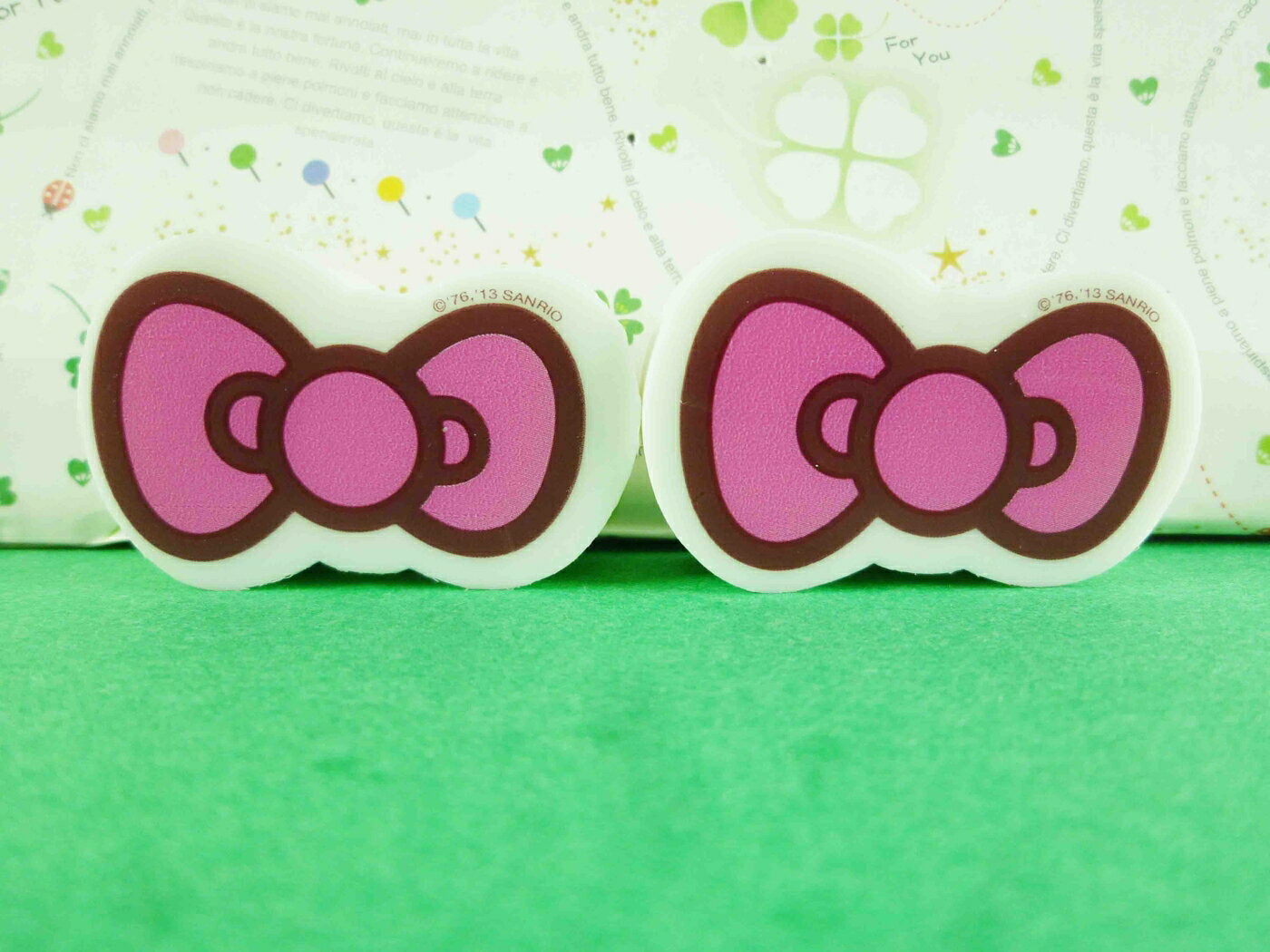 【震撼精品百貨】Hello Kitty 凱蒂貓 橡皮擦組-2入粉蝴蝶結 震撼日式精品百貨