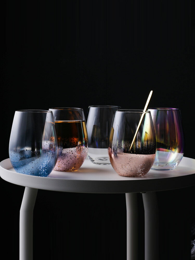 杯子家用創意星空杯個性潮流網紅ins風啤酒杯好看的水杯女玻璃杯