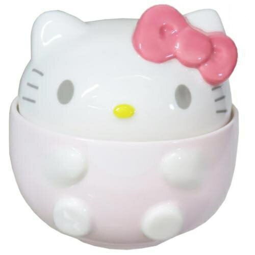 【震撼精品百貨】凱蒂貓 Hello Kitty~日本SANRIO三麗鷗 KITTY瓷造型碗附蓋-全身款*27890