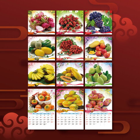 2024 台灣水果月曆 2開 6開 台灣水果 傳統月曆 日曆 月曆 記事 行事曆 水果月曆 水果 2