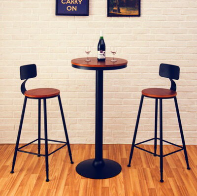 新品上市~現代酒吧吧臺椅高腳凳北歐簡約家用咖啡廳前臺吧椅吧凳靠背椅子黑 全館免運