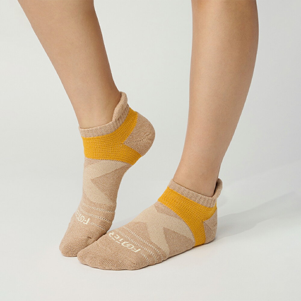 FOOTER 暖陽麻花輕壓力足弓船短襪  除臭襪 運動襪 襪子  短襪(女-T142) 0