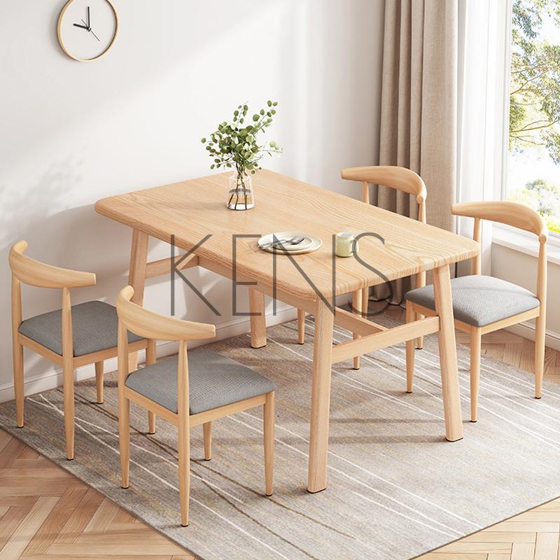餐桌 小戶型出租房飯桌家用現代簡約吃飯桌子長方形飯店椅組合