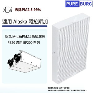 適用Alaska阿拉斯加PB20 BF200系列空氣淨化箱 / 淨化風機替換用PM2.5高級濾網濾芯