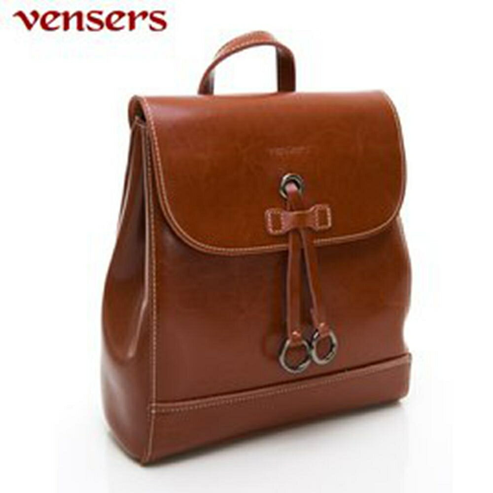 【vensers】小牛皮潮流個性包~後背包 側背包 單肩包 日常外出包 休閒包(NL1085201棕色)