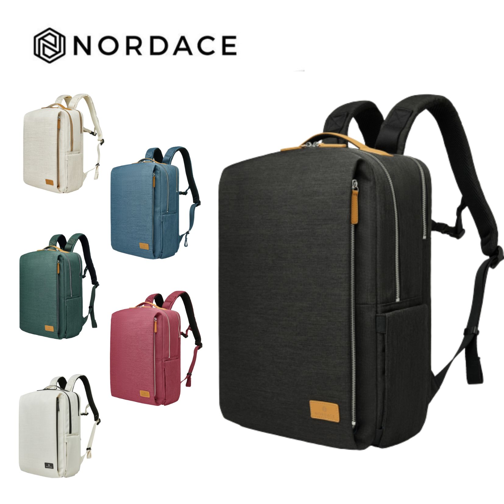 Nordace Siena Pro 15 智能背包 後背包 雙肩包男女百搭通勤背包 側背包 男包 女包 大容量 防潑水-六色可選-黑色