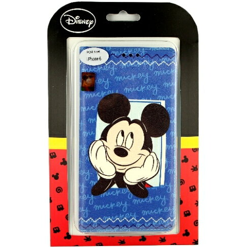 【Disney】Apple iPhone 6 (4.7吋) 哈囉系列 隱磁側掀皮套-米奇 4
