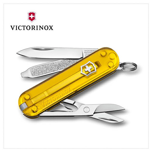 VICTORINOX 瑞士維氏 瑞士刀 7用 58mm Tuscan Sun 透黃 0.6223.T81G