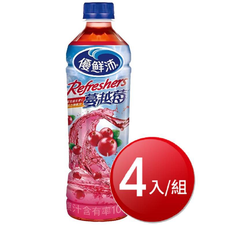 優鮮沛 蔓越莓綜合果汁(500ml*4瓶/組) [大買家]