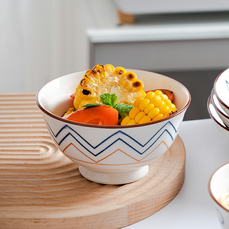 onlycook 2個日式陶瓷米飯碗 家用吃飯小碗瓷器 簡約湯碗套裝餐具