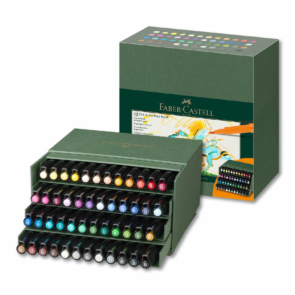 Faber-Castell 輝柏 PITT 藝術筆 48色 / 盒 167192【APP滿額下單10%點數(單一帳號最高1500點)】8/31止