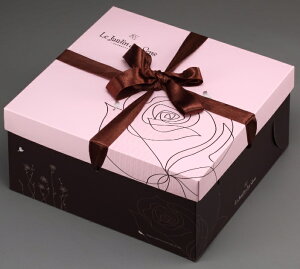 【零售量】手提方型蛋糕盒/感官花園粉紅10號/50個