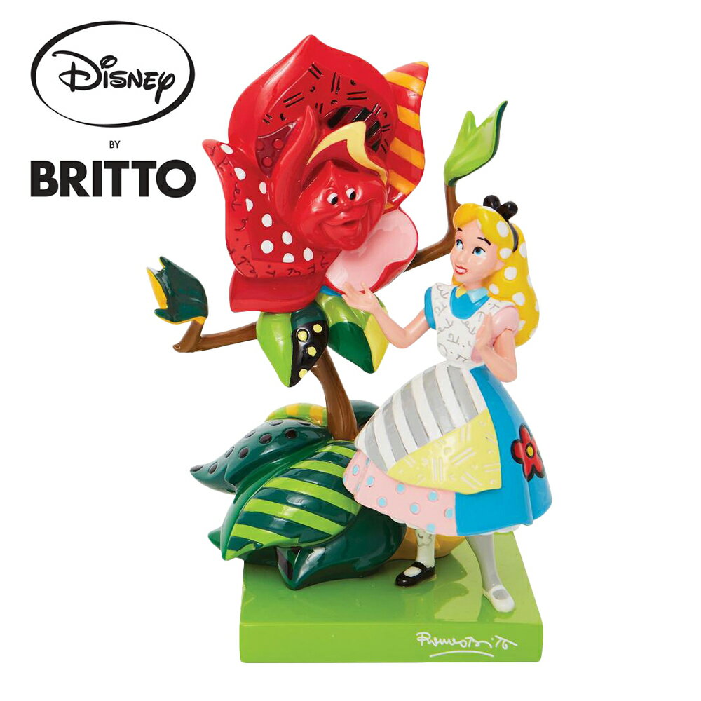 【正版授權】Enesco Britto 愛麗絲與玫瑰 塑像 公仔 精品雕塑 愛麗絲夢遊仙境 迪士尼 Disney - 295593