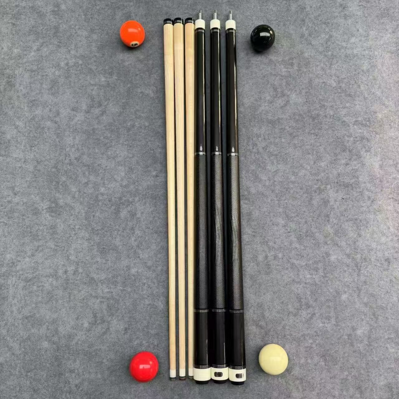 阿瑞思ARESS摘星黑色素面黑科技混合動力前支碳管臺球桿正品