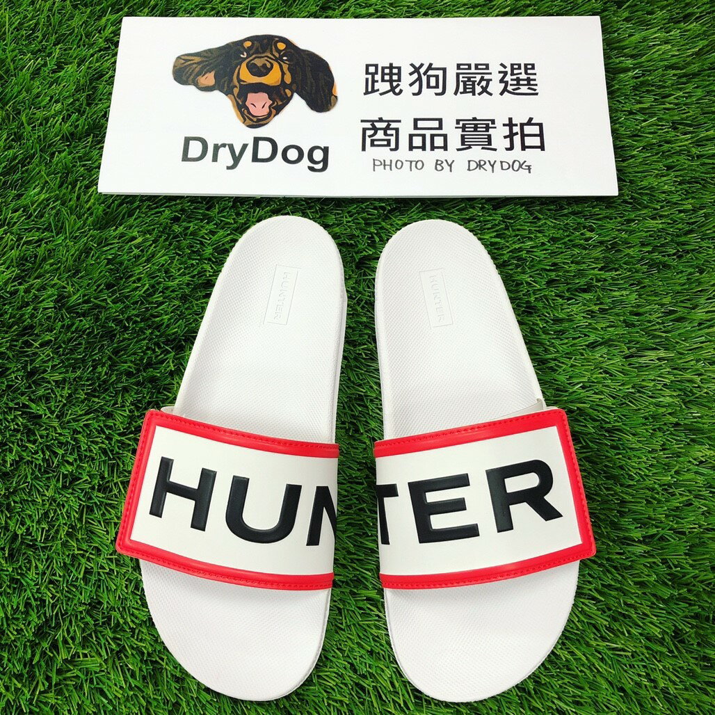 跩狗嚴選 正品 Hunter 白紅 可調整 拖鞋 海灘鞋 泳池拖鞋 EVA輕量大底 涼鞋 運動拖鞋