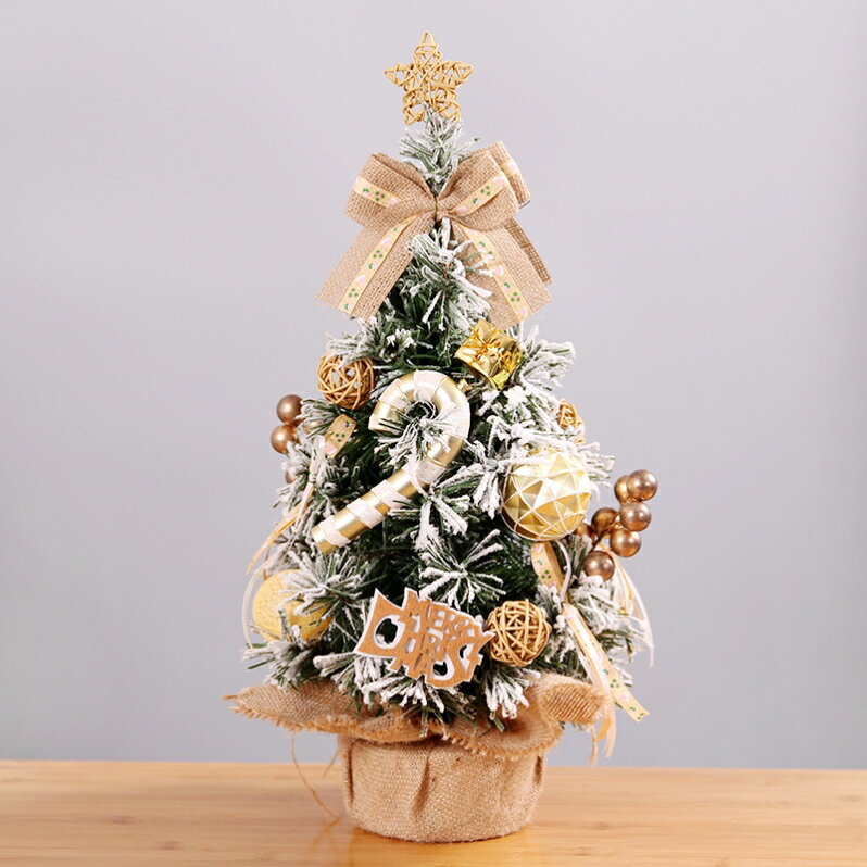聖誕節樹小號室內迷你裝扮辦公桌ins雪花桌上桌面聖誕樹小型夜燈1入