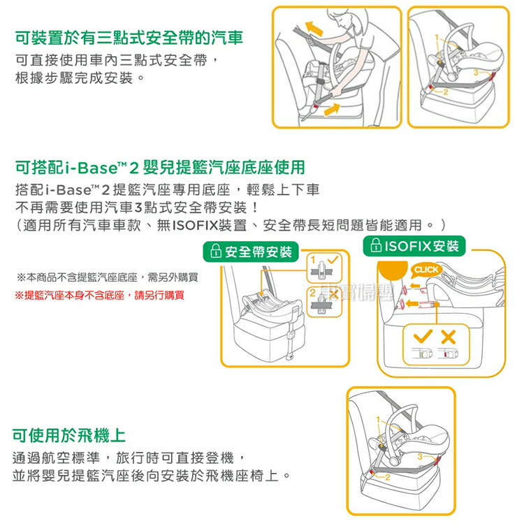 奇哥Joie gemm 提籃式汽座i-base 2 提籃專用底座提籃底座【買整組再送