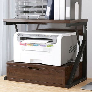 印表機架 複印機架 打印架 打印機置物架桌面小型抽屜櫃辦公室放針式票據雙層復印機收納架子『cyd23143』