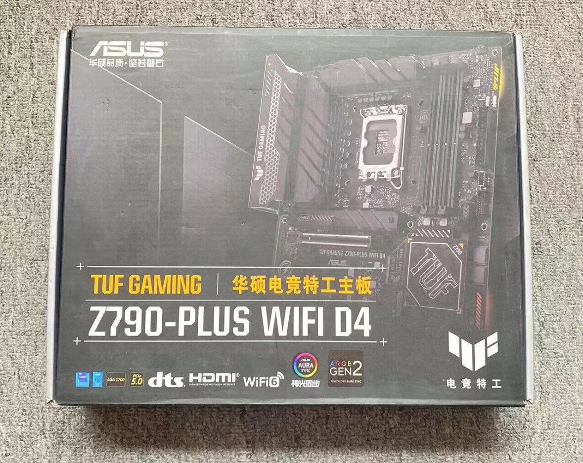 電競主機板華碩TUF GAMING Z790-PLUS WIFI D4 現貨 箱說全齊 支援DDR4