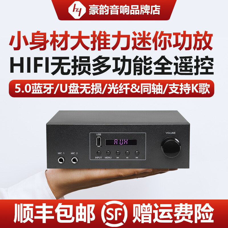 0 迷你家用功放機藍芽5.0hifi專業發燒級大功率數字功放