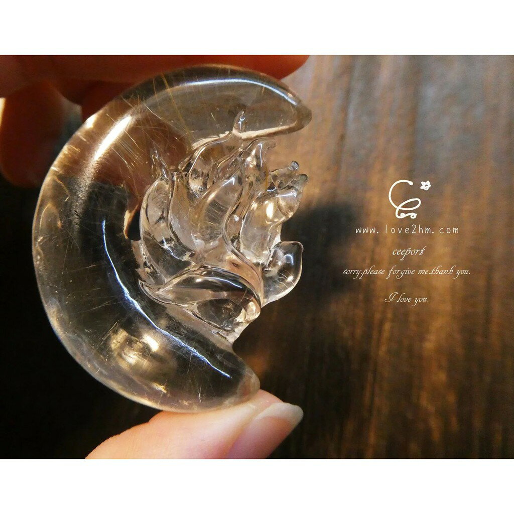 金髮晶-月狐九尾 7073/髮晶/水晶飾品/ [晶晶工坊-love2hm]