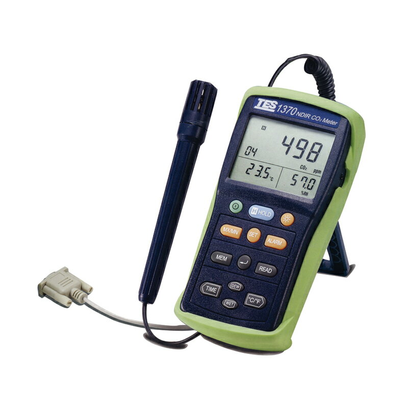《TES》二氧化碳偵測器紀錄式 含溫濕度計 Digital NDIR CO2 /Thermo-Hygrometer
