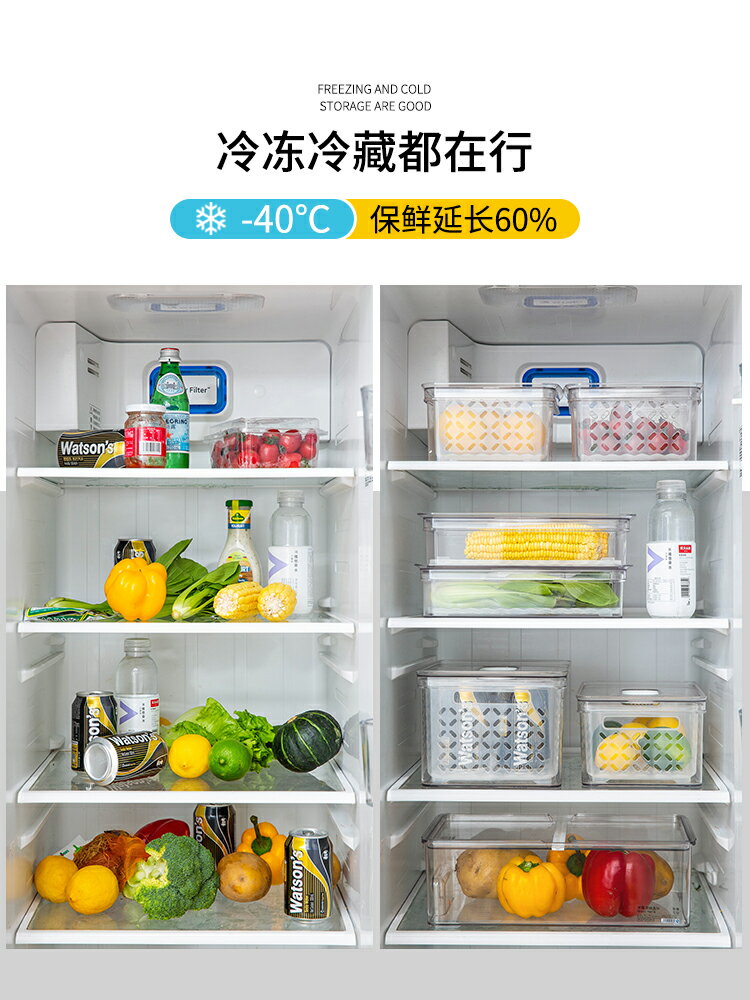 摩登主婦冰箱收納盒食品級專用分隔水果蔬菜瀝水廚房餃子保鮮盒