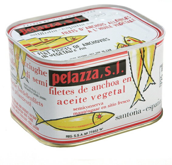 《AJ歐美食鋪》冷藏 西班牙 PELAZZA 油漬鯷魚菲力 720g 油漬鯷魚 鯷魚