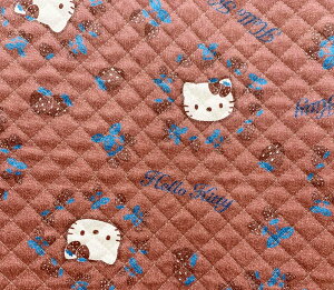 【震撼精品百貨】Hello Kitty 凱蒂貓~日本三麗鷗SANRIO KITTY日本正版布料106X100CM-鋪棉牛仔紅*23475