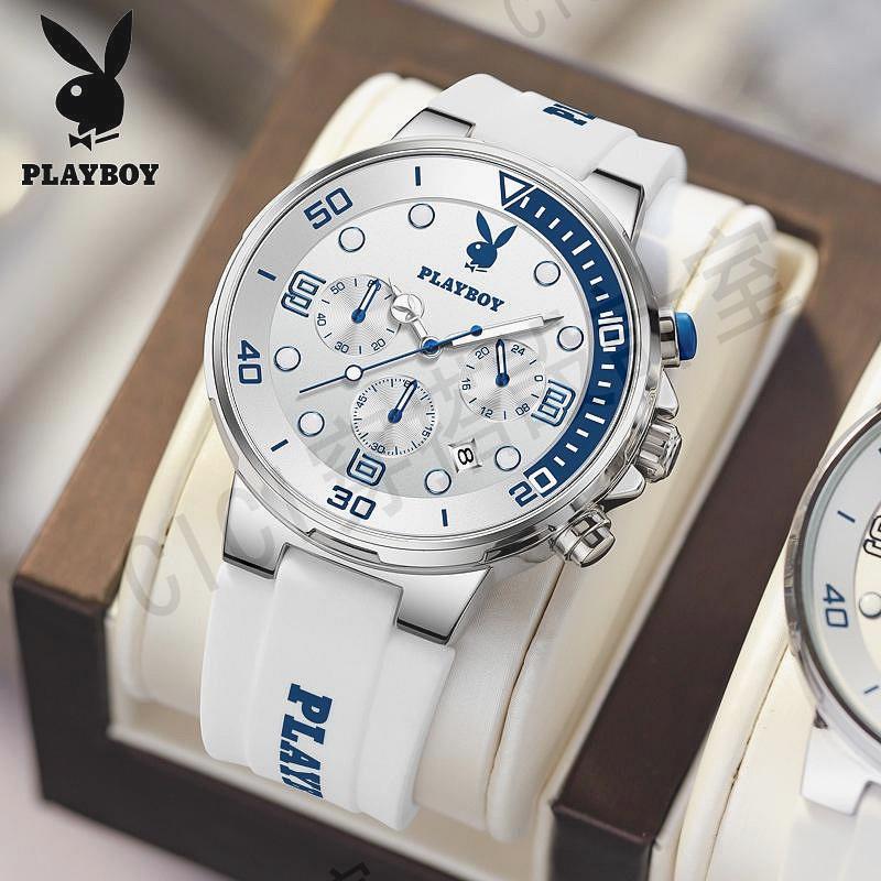 PLAYBOY 3036P 時尚 休閒 百搭石英錶2023年新款 多功能 運動 計時 男士手錶（免費原裝禮盒【亞德機械五金家居】