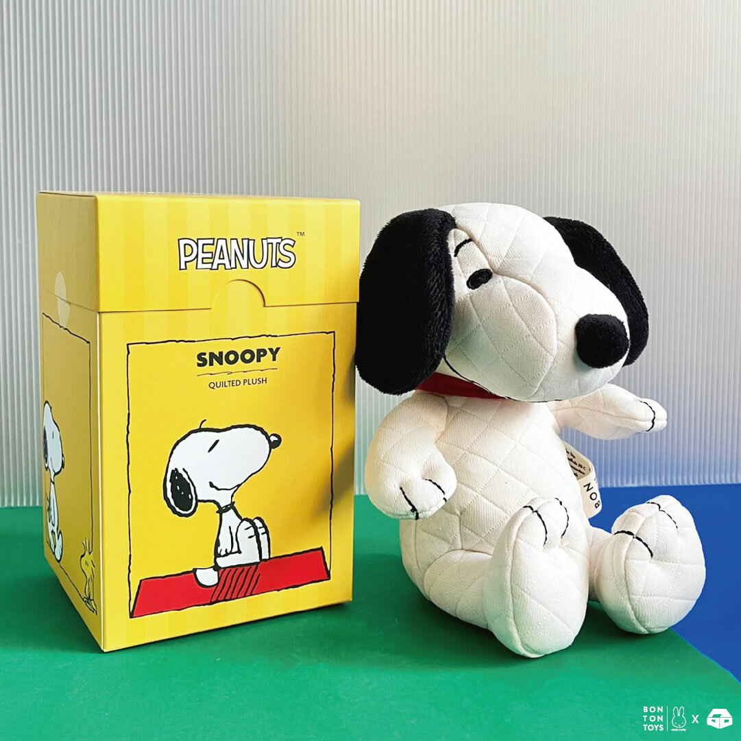 【築實精選】BON TON TOYS × Snoopy史努比絎縫盒裝填充玩偶-奶油 17cm