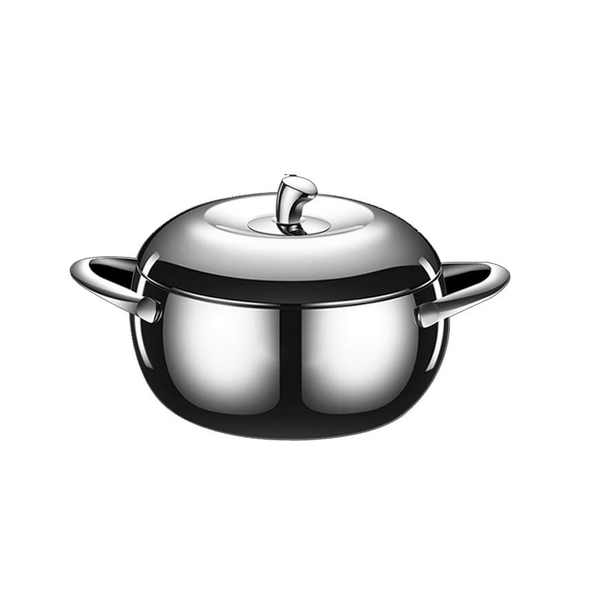 加厚不銹鋼蘋果鍋 不粘鍋蒸鍋湯鍋奶鍋家用火鍋通用