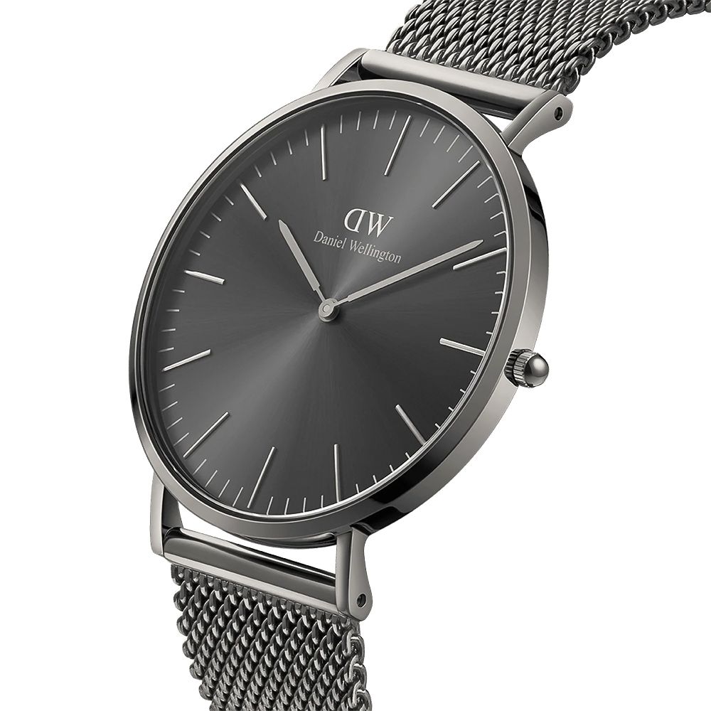 送禮首選★Daniel Wellington DW Classic Mesh Graphite 經典極簡美學米蘭帶手錶DW00100630    【全館滿額折價★APP下單點數4倍送】線上購買享_實體門市同步服務 2