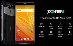Ulefone Power 5 超大電量13000mAh 電池手機 6+64GB 無線充電 5V5A快充 人臉/指紋辨識【APP下單最高22%點數回饋】