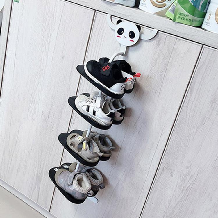 可掛式兔子寶寶鞋架可愛卡通創意省空間鞋子收納架熊貓兒童鞋架【林之舍】