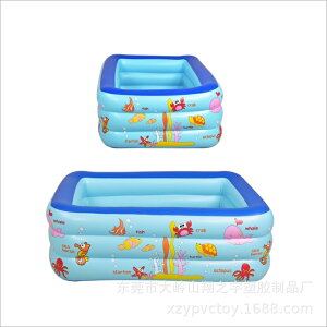 [免運] 跨境亞馬遜PVC游泳池戶外兒童嬰兒戲水池方形充氣泳池游泳用品 果果輕時尚 全館免運