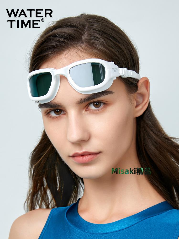 WaterTime 泳鏡防水防霧高畫質近視泳帽套裝成人女男款游泳眼鏡專業-Misaki精品