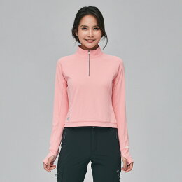 ADISI 女短版長袖排汗衣