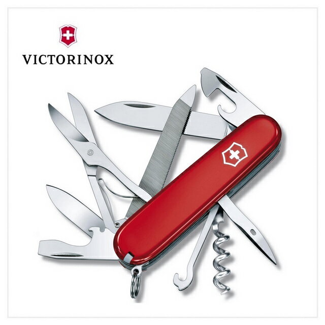 VICTORINOX 瑞士維氏 瑞士刀 Mountaineer 18用 91mm 紅 1.3743