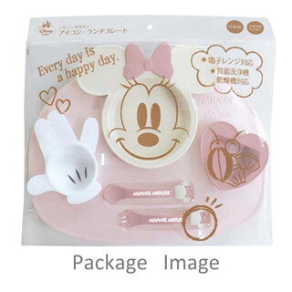 ✨現貨✨日本製｜Disney 迪士尼造型 兒童學習餐具組｜米奇米妮維尼｜可微波可洗碗｜湯匙叉子附餐盤｜5個月以上寶寶適用 6