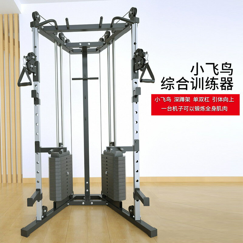 快速出貨 小飛鳥綜合訓練器高位下拉深蹲架引體向上家用商用多功能健身器材