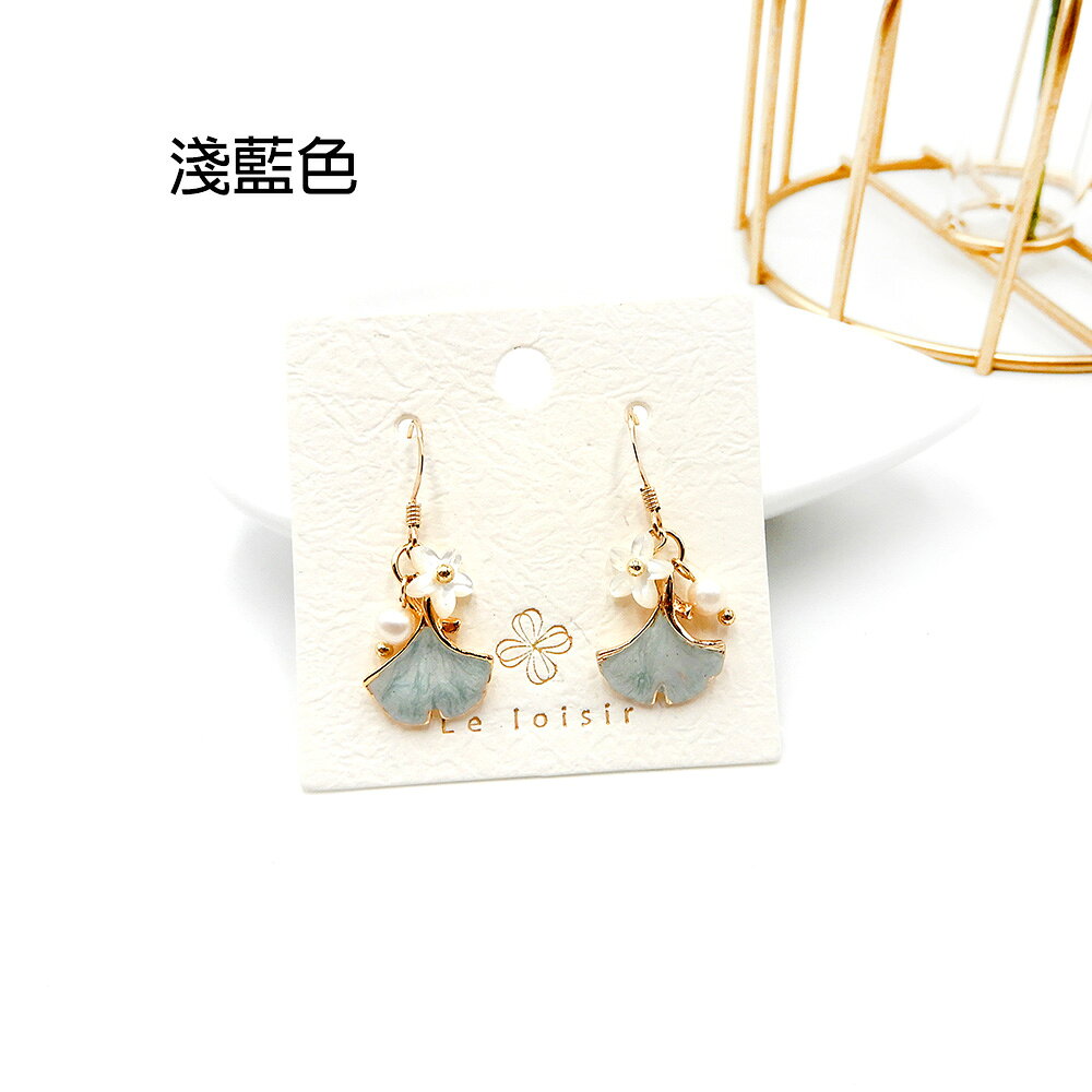 小時光x覓品竹北手作店-堅韌與沉穩/銀杏耳環-共4色-可改耳夾 3
