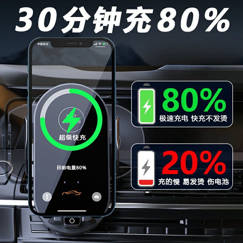 車載手機架支架充電器2024新款汽車華為小米專用導航固定感應