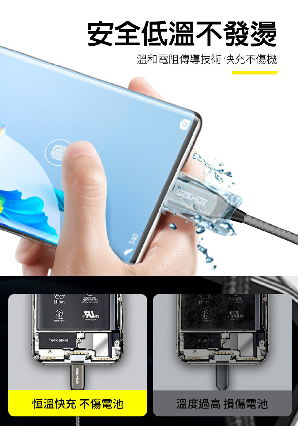 SEEHOT 快充線 Type-C to C 100W 1.5米 PD充電傳輸線 黑色 SC-CC913K【領券滿額再折千12/31止】 6