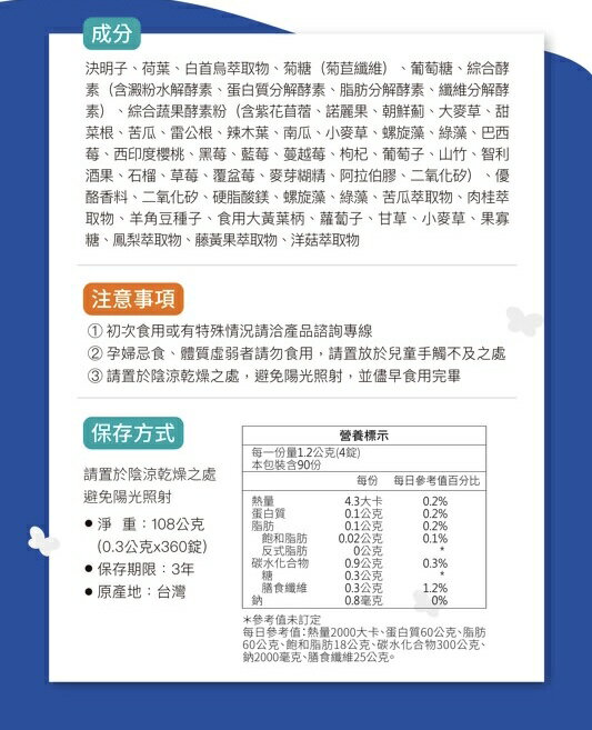 綠泉 新纖酵素  (360錠/罐)  移除點數優惠價 2