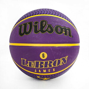 Wilson Nba Lebron [WZ4005901] 籃球 7號 球員 耐磨 橡膠 室外 湖人 紫黃