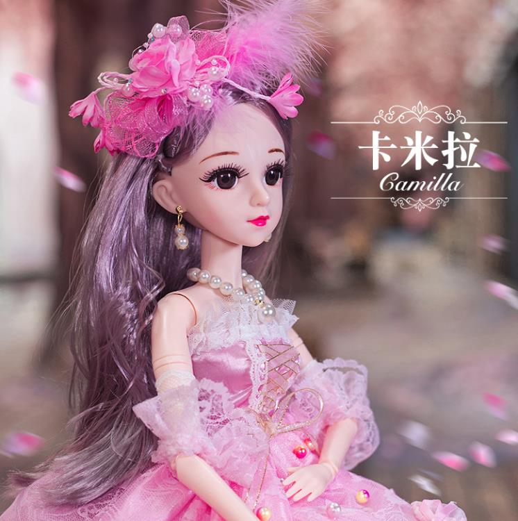 60厘米眨眼 音樂版芭比洋娃娃 女孩公主單個大禮盒玩具布套裝 開發票